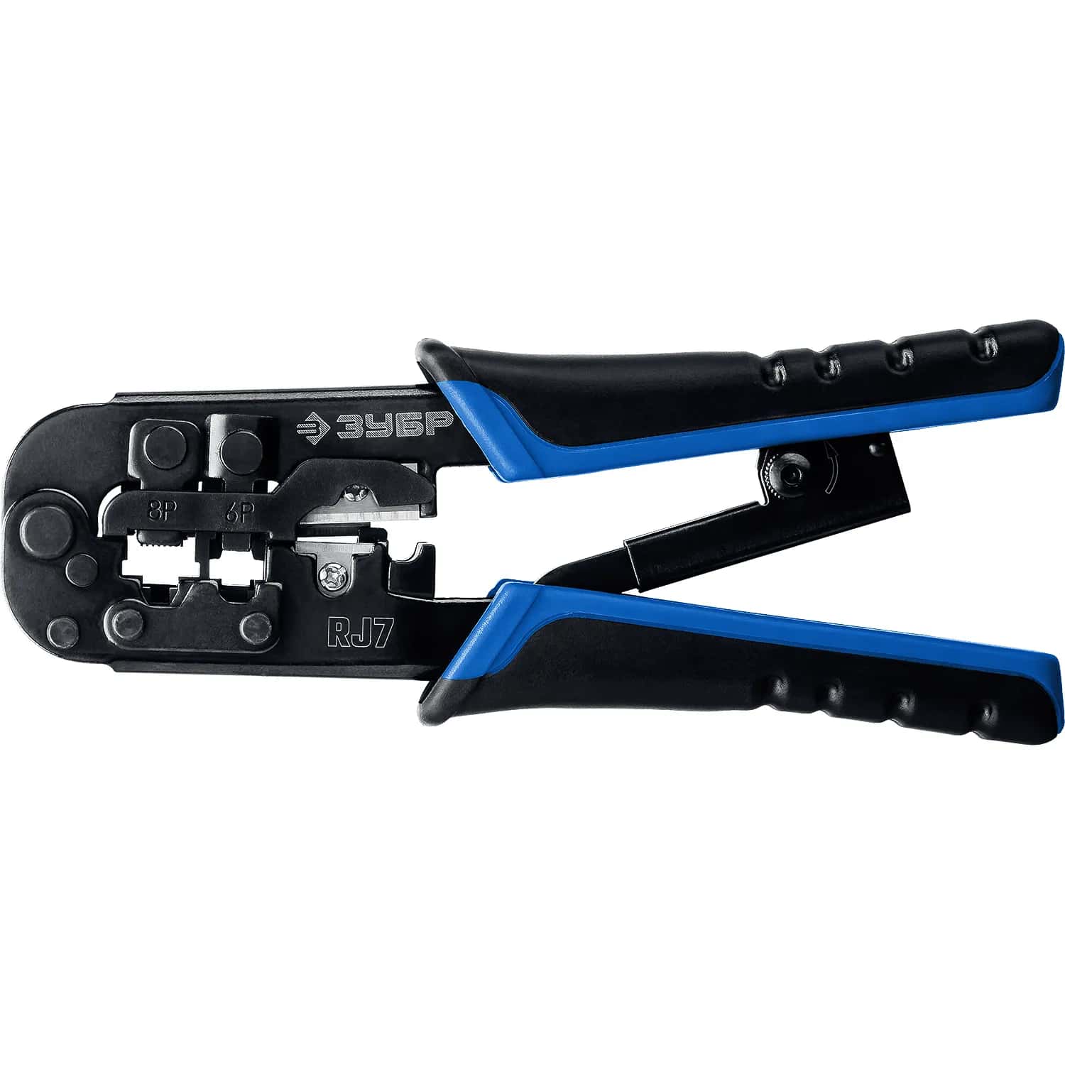ЗУБР RJ7, (RJ45, RJ11, RJ12), 203 мм, храповый механизм, универсальный кримпер, Профессионал(22650)