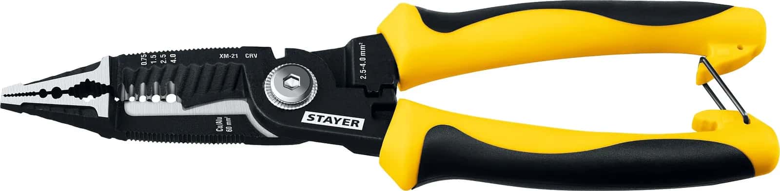 STAYER HERCULES XM-21, 4в1 электромонтажные клещи (23342-21)
