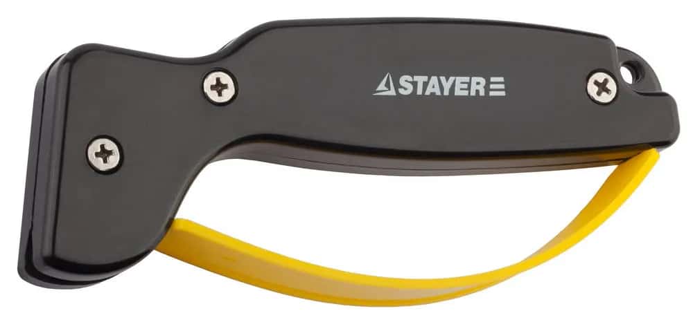 STAYER с защитой руки, из карбида, для ножей,универсальная точилка (47513)