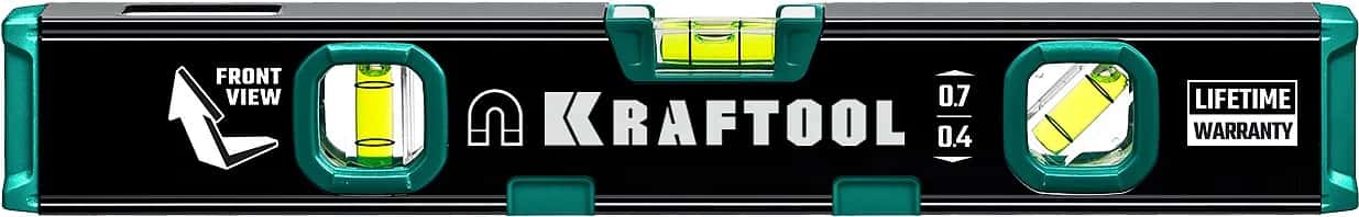 KRAFTOOL KOMPAKT-300, 300 мм, усиленный профиль, с зеркальным глазком, компактный магнитный уровень (34784)