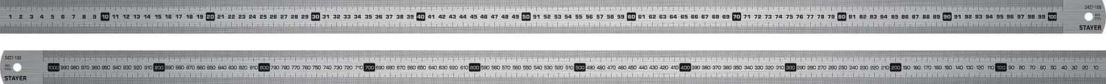 STAYER длина 1.0 м, нержавеющая линейка, Professional (3427-100)