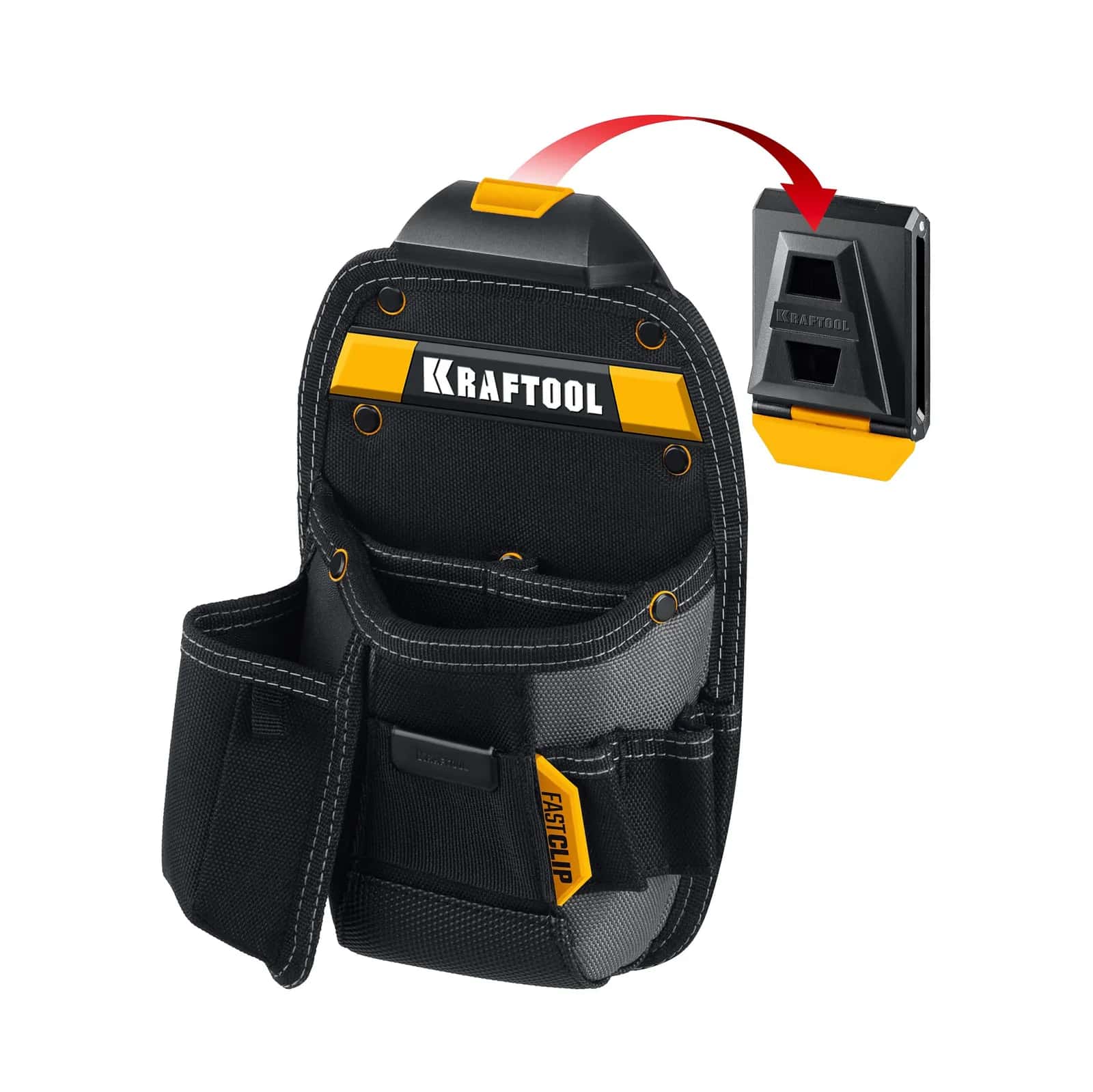 KRAFTOOL KP-8 поясная сумка с быстросъёмным креплением FastClip, 170 х 260 мм (38776)