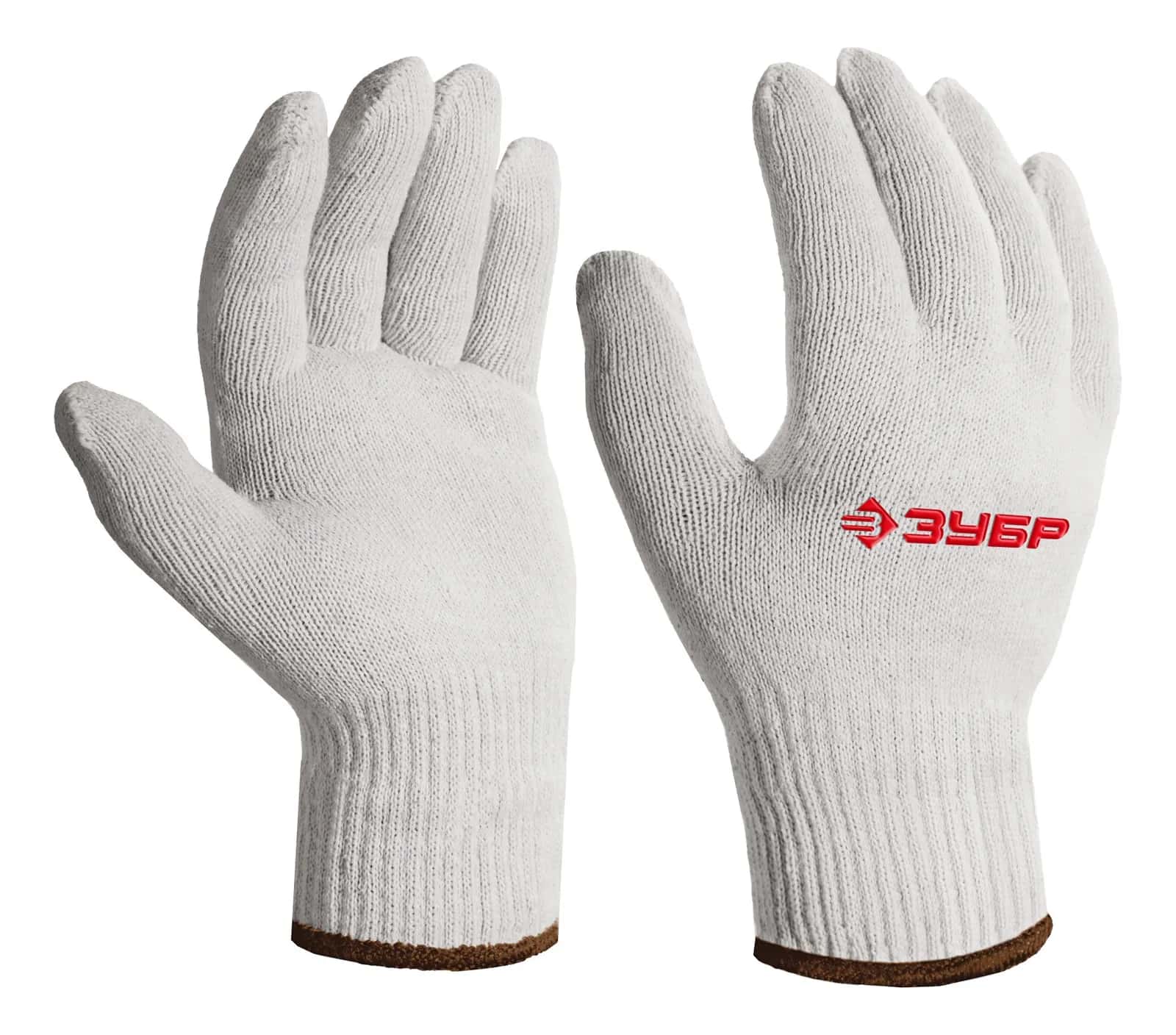 ЗУБР ОПТИМА, L-XL, х/б перчатки без покрытия, 10 класс (11445-XL)