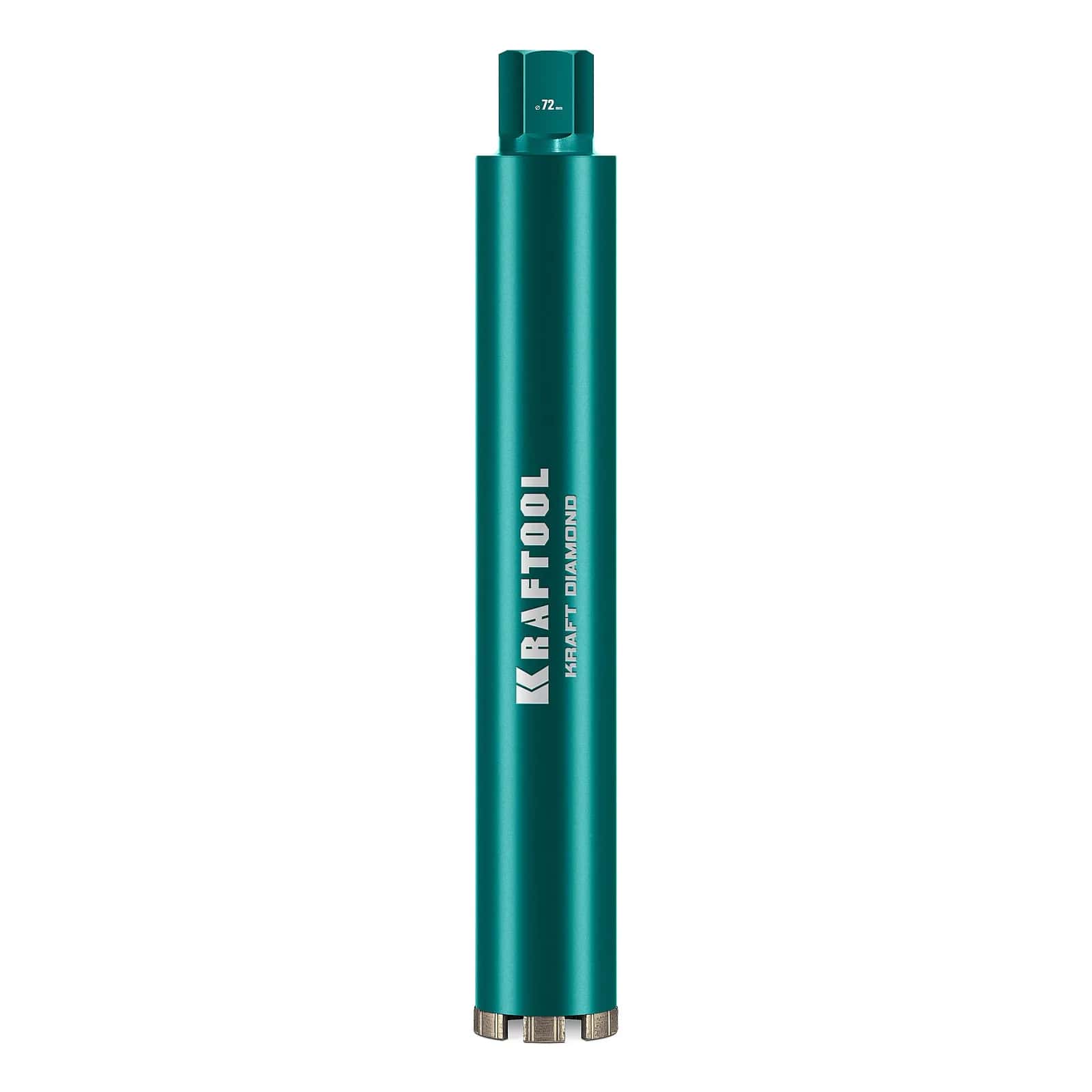 KRAFTOOL DIAMOND 72 мм (450 мм, 1 1/4″, лазерная сварка, сухое сверление с микроударом), алмазная коронка по железобетону (29825-072)