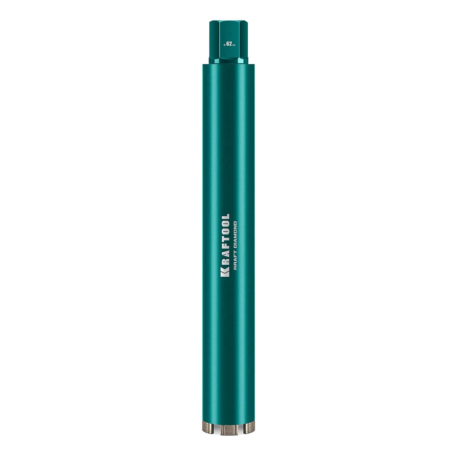 KRAFTOOL DIAMOND 62 мм (450 мм, 1 1/4″, лазерная сварка, сухое сверление с микроударом), алмазная коронка по железобетону (29825-062)