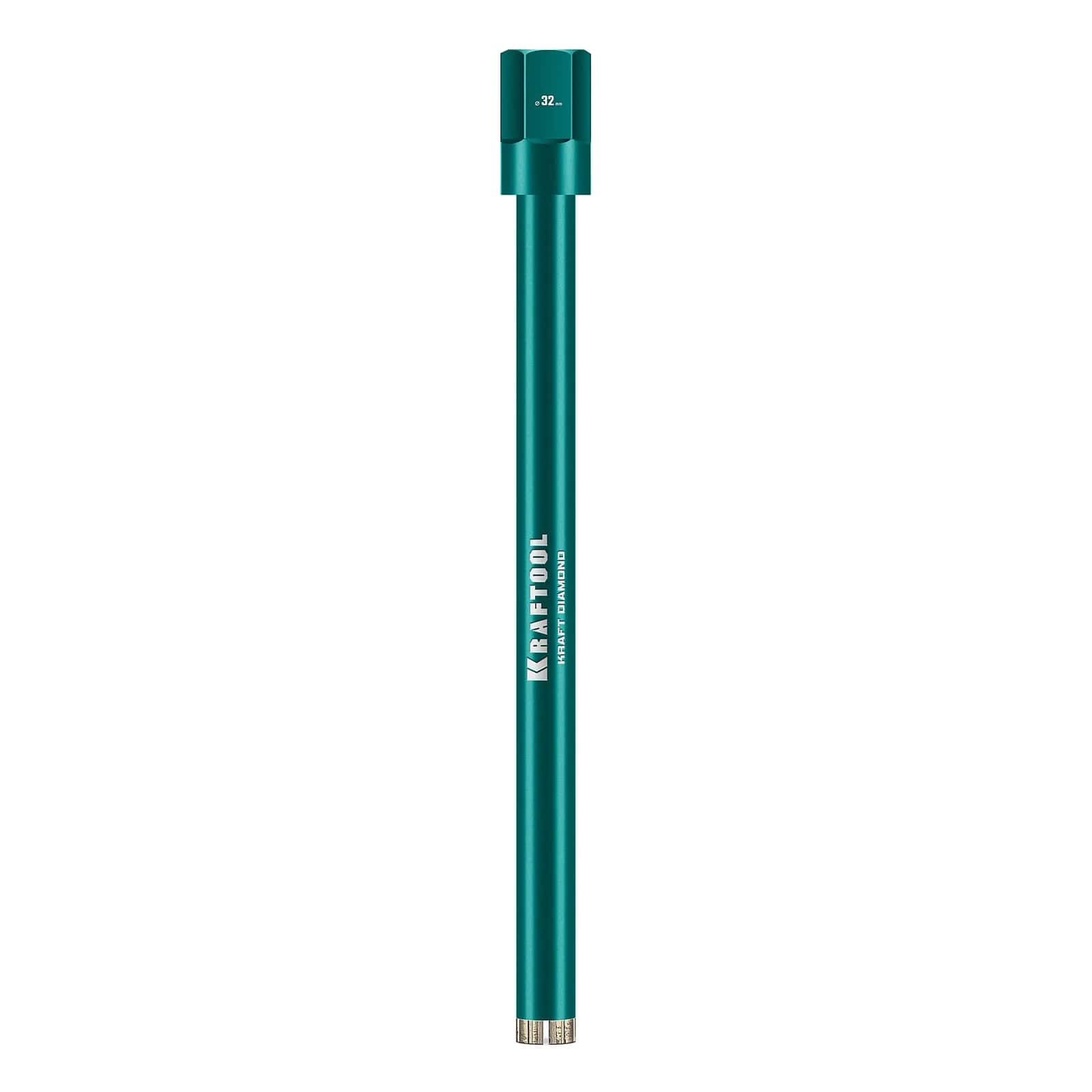 KRAFTOOL DIAMOND 32 мм (450 мм, 1 1/4″, лазерная сварка, сухое сверление с микроударом), алмазная коронка по железобетону (29825-032)