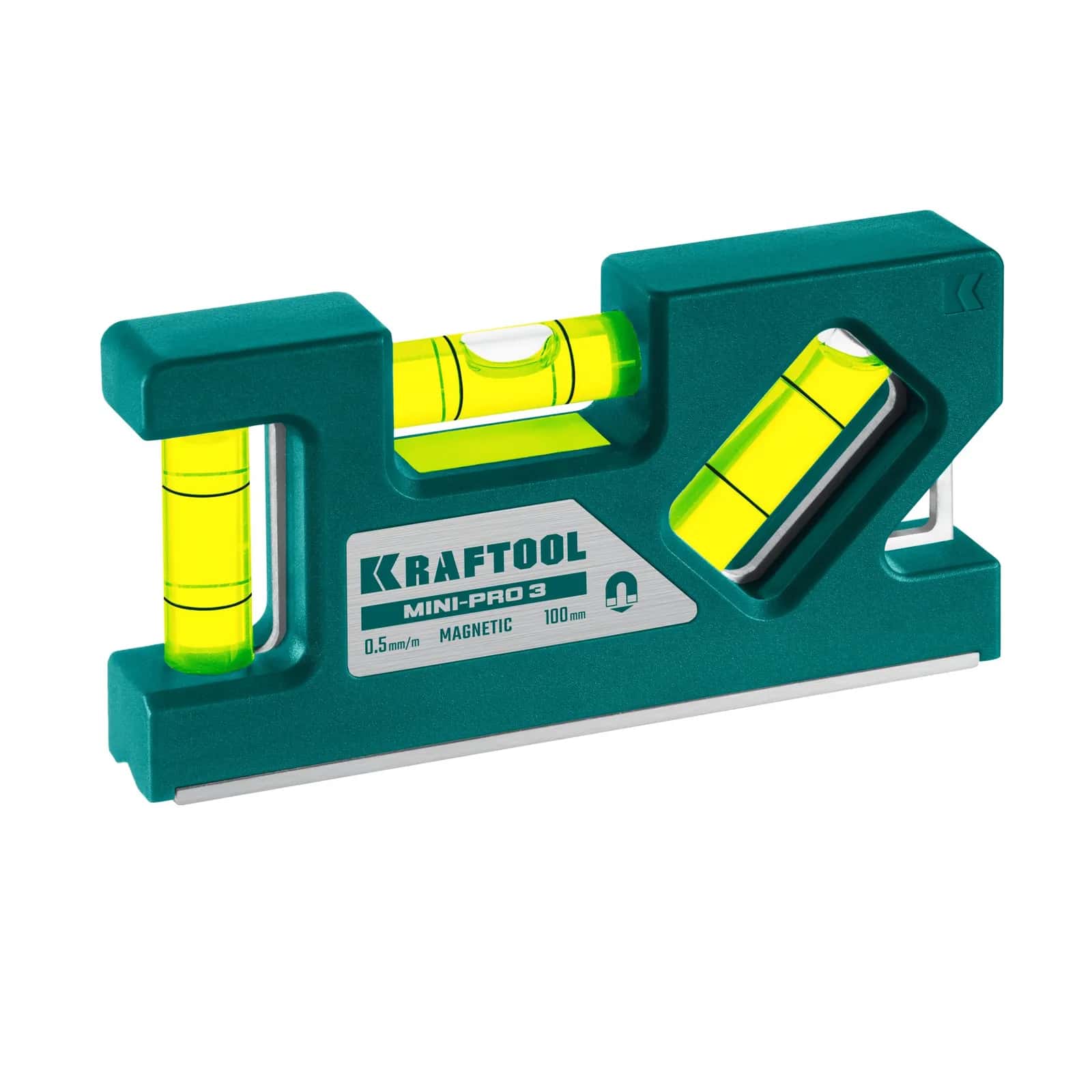 KRAFTOOL Mini-Pro 3, 100 мм, магнитный компактный уровень (34861-010)