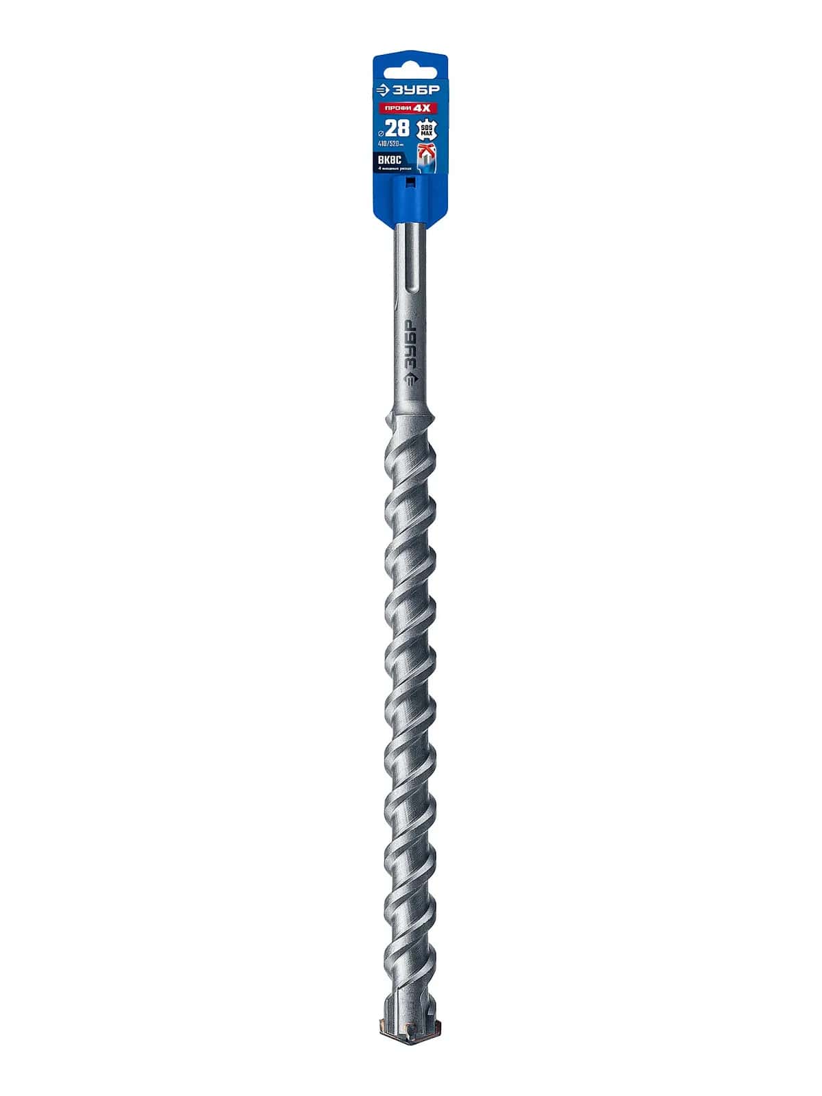 ЗУБР ПРОФИ-4Х 28x410/520 мм, SDS-max бур, ПРОФЕССИОНАЛ (29350-410-28)