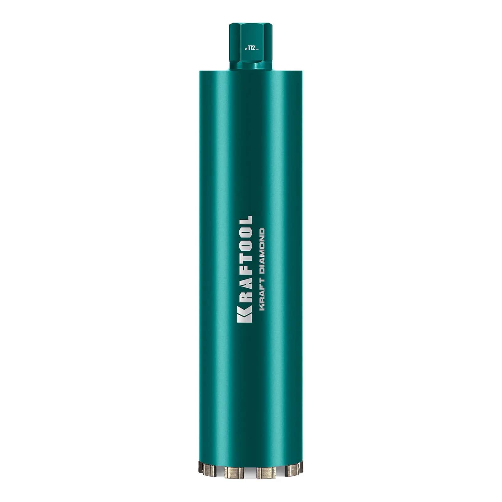 KRAFTOOL DIAMOND 112 мм (450 мм, 1 1/4″, лазерная сварка, сухое сверление с микроударом), алмазная коронка по железобетону (29825-112)