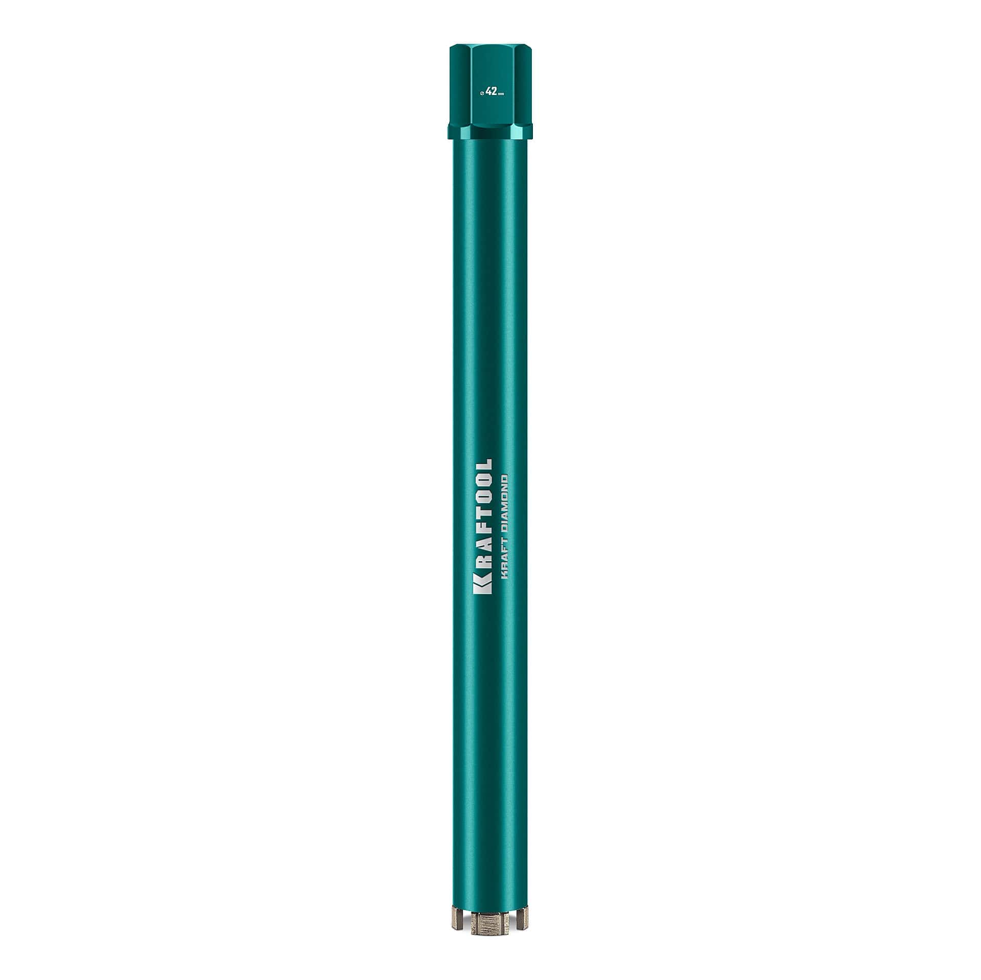 KRAFTOOL DIAMOND 42 мм (450 мм, 1 1/4″, лазерная сварка, сухое сверление с микроударом), алмазная коронка по железобетону (29825-042)