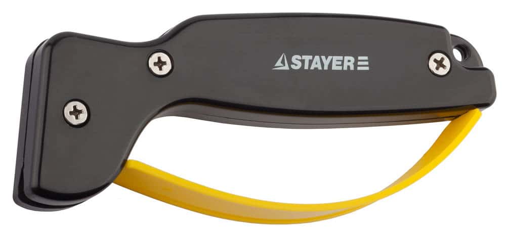 STAYER с защитой руки, из карбида, для ножей,универсальная точилка (47513)