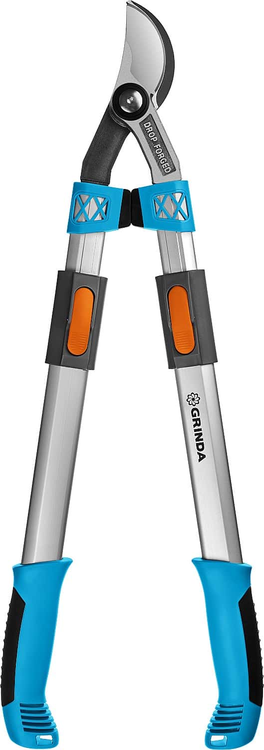 GRINDA F-900T, 650 - 900 мм, кованые лезвия, алюминиевые ручки, телескопический, плоскостной сучкорез, PROLine (424510)