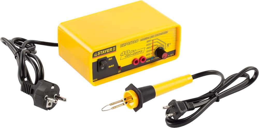 STAYER PROTerm, 450 -750°С, 40 Вт, 220 В, прибор для выжигания по дереву (45228)