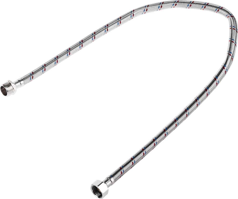 STAYER 1/2″, 0.8 м, гайка-штуцер, гибкая подводка для воды, Professional (51015-G/S-080)