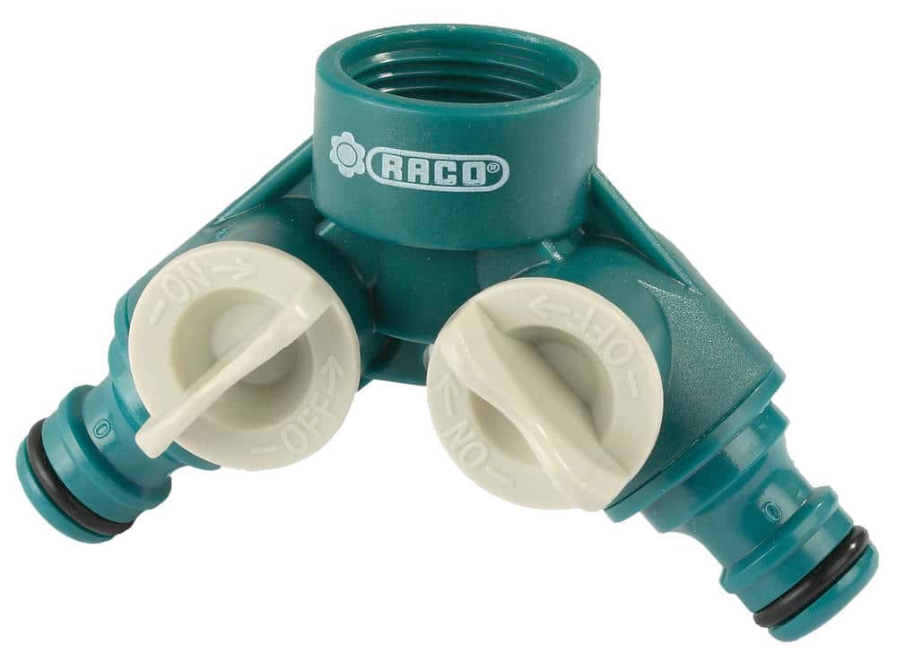 RACO ORIGINAL, 3/4″, двухканальный, с внутренней резьбой, из ABS пластика, поливочный распределитель (4250-55255C)