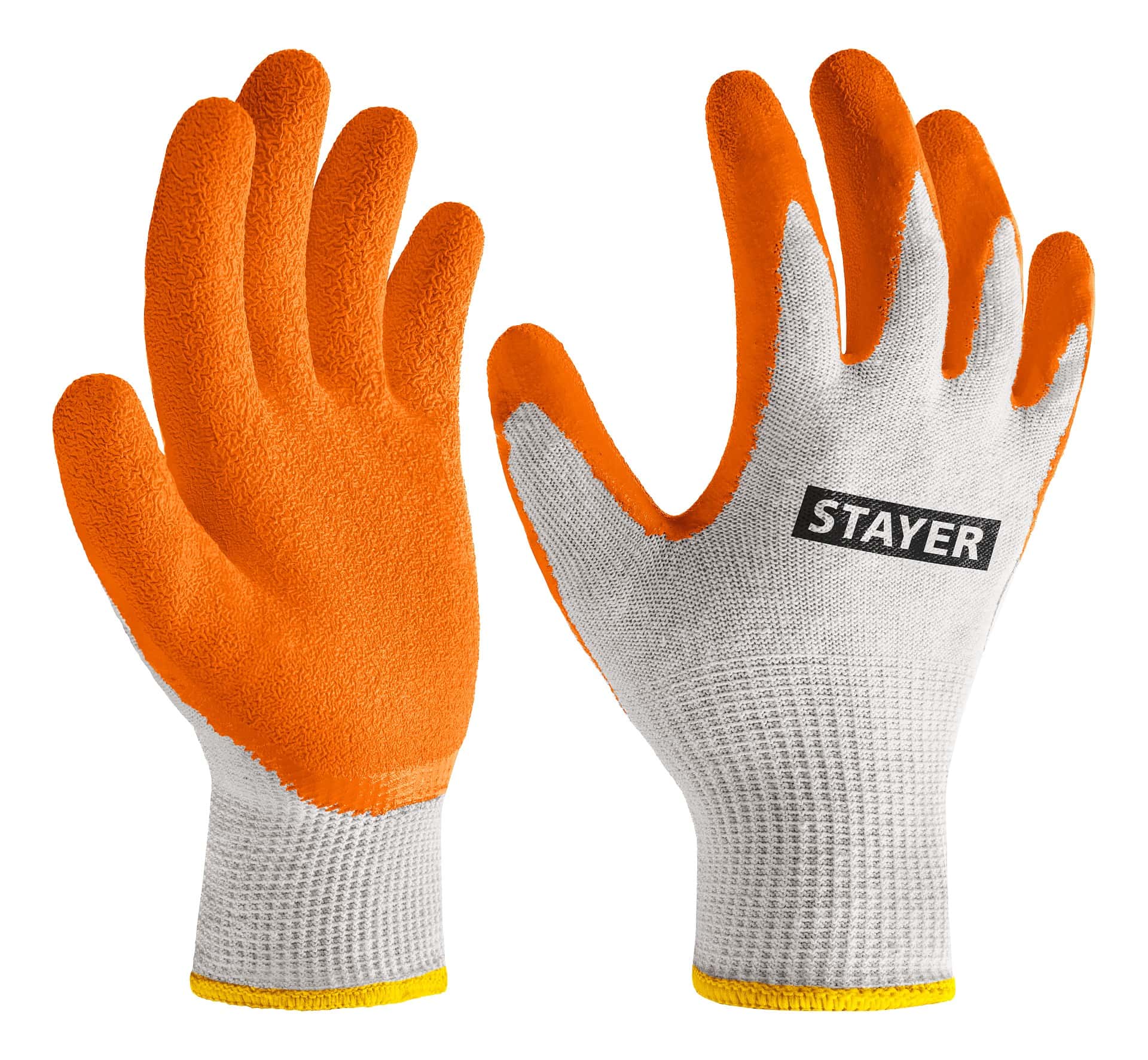 STAYER ULTRA, S-M, х/б перчатки с рельефным латексным покрытием, противоскользящие (11403-S)