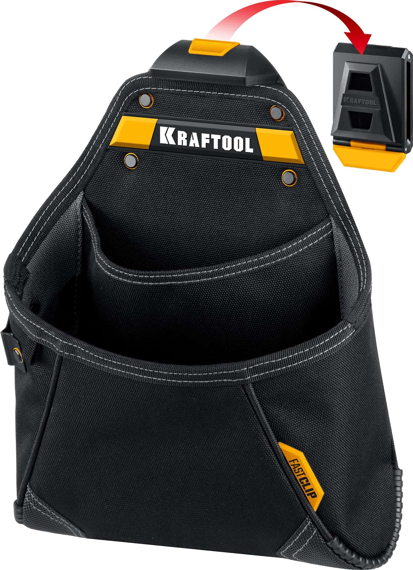 KRAFTOOL KP-12 поясная сумка с быстросъёмным креплением FastClip, 260 х 340 мм (38774)