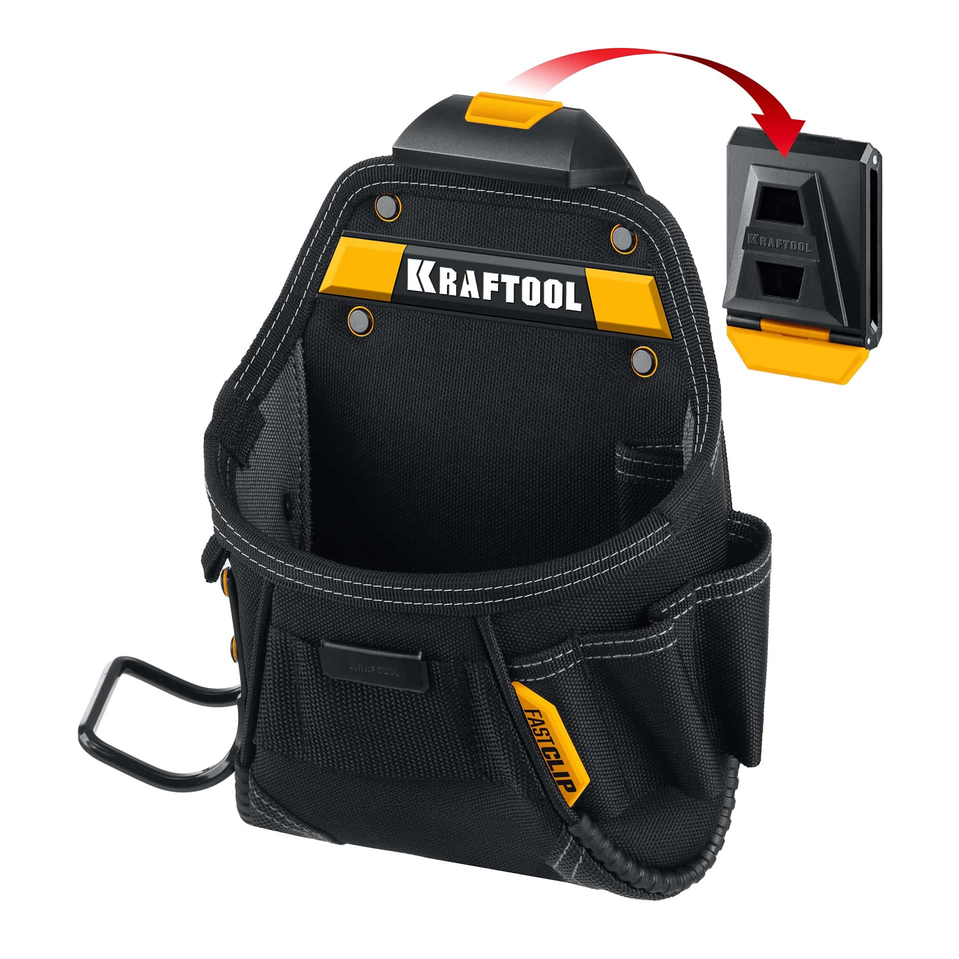 KRAFTOOL KP-6 поясная сумка с быстросъёмным креплением FastClip, 240 х 250 мм (38775)