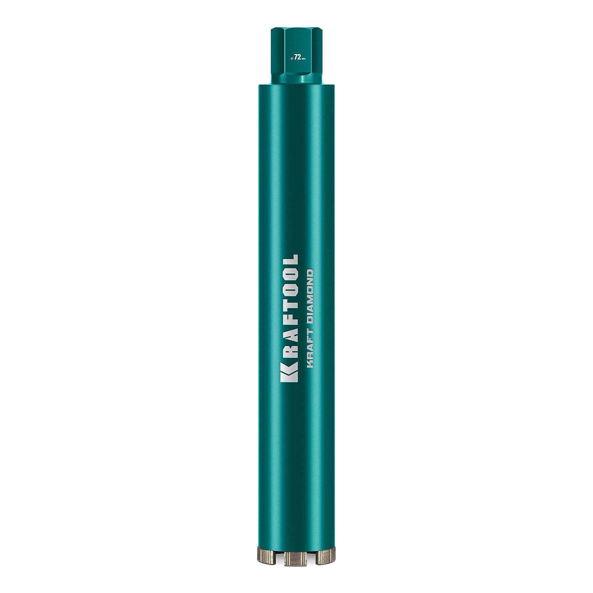 KRAFTOOL DIAMOND 72 мм (450 мм, 1 1/4″, лазерная сварка, сухое сверление с микроударом), алмазная коронка по железобетону (29825-072)