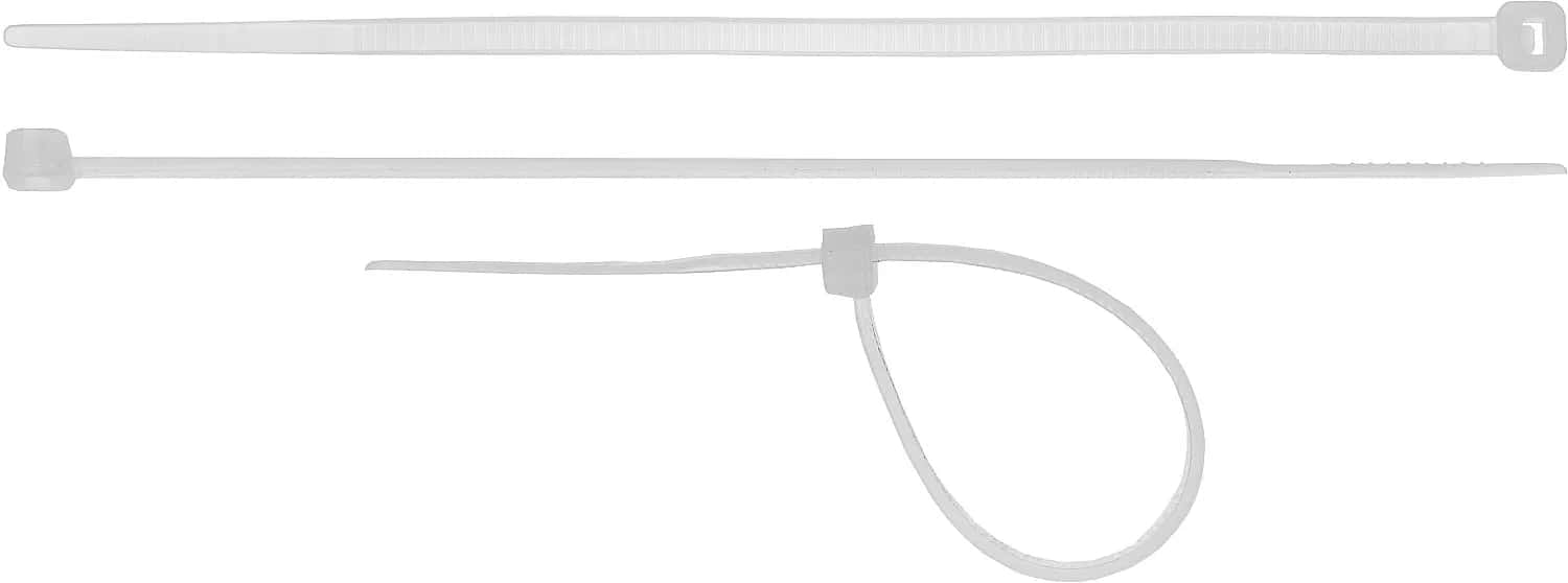 СИБИН ХС-Б, 3.6 x 150 мм, нейлон РА66, 100 шт, белые, хомуты-стяжки (3786-36-150)