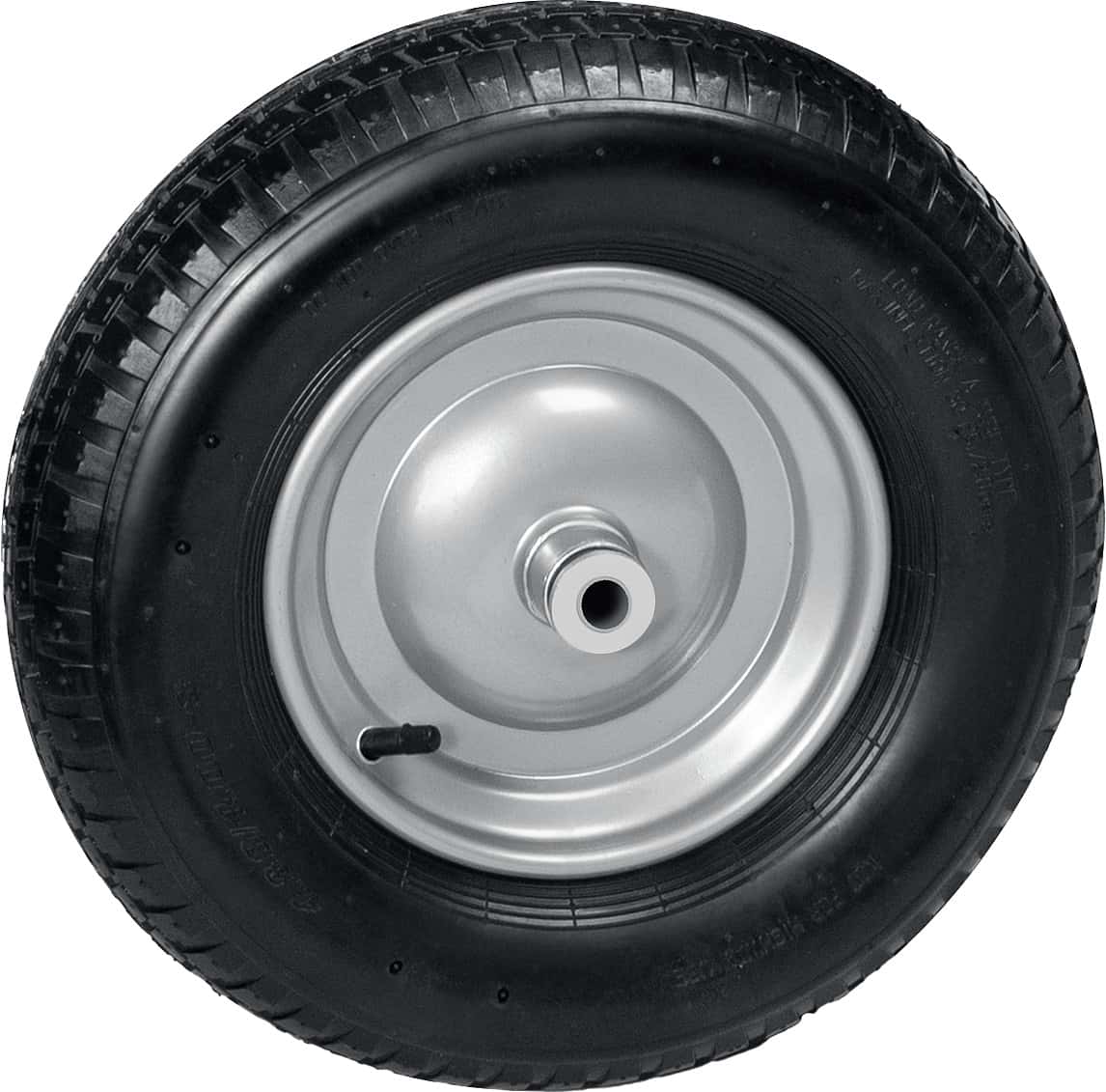 GRINDA WP-20, 4″х380мм, для тачек (арт. 422401, 422406, 422408), стальной диск, подшипник 20мм, пневматическое колесо для тачки, PROLine (422409)